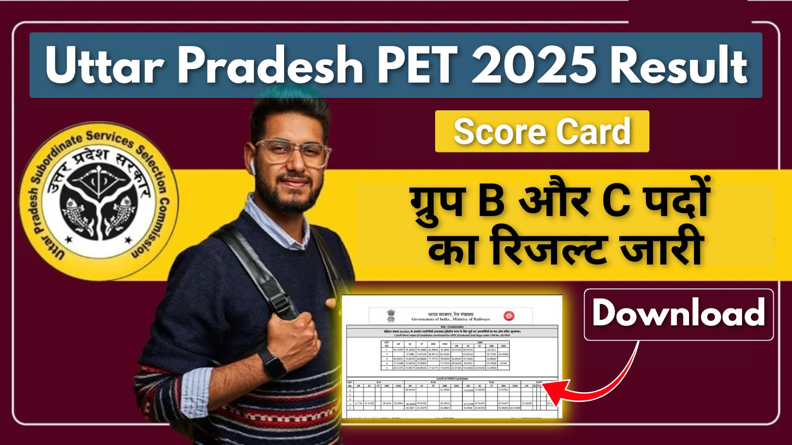 Uttar Pradesh PET 2025 Result