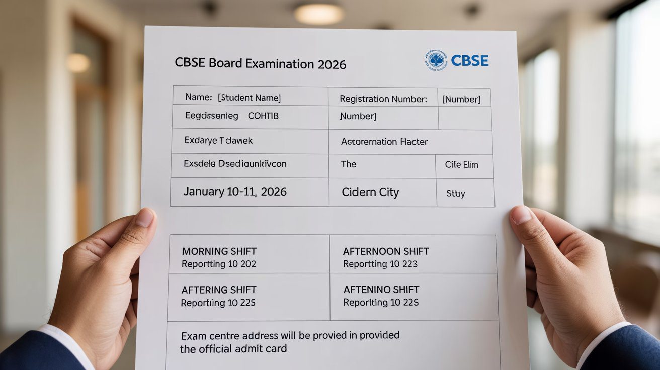 KVS NVS 2025 Exam City Slip Out