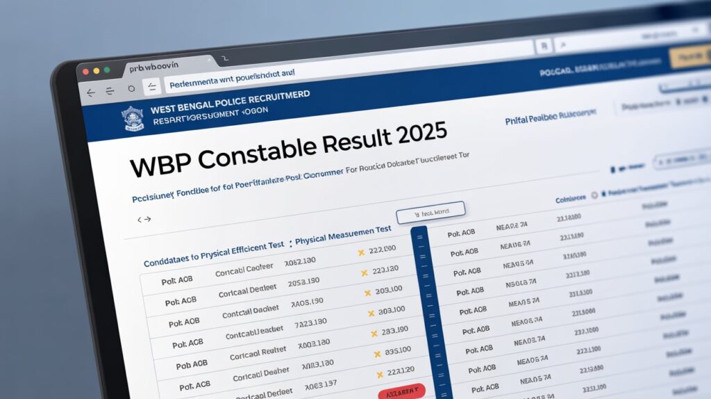 WBP Constable result 2025